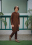 Saddle Brown Kurta Trouser AH 096