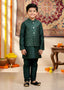 Dark Green Waistcoat Suit Ahw-051