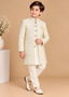 Cream Sherwani With Kurta Set - S108