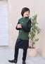 Leaf Green Embroidered only waistcoat - V25