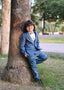 5pcs Blue suit (Coat+Pant+waistcoat+Shirt+Bow) - CPS 003