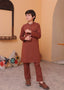 Rust Kurta Trouser-AH 020