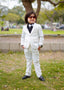 5pcs White Suit (Coat+Waistcoat+Pant+Shirt+Bow) CPS 009