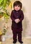 Burgundy Waistcoat Suit - WKS 017