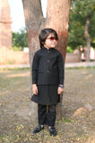 Plain Black Waistcoat Suit EW29