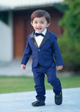 4pcs Sequence Blue suit (Coat+Pant+Shirt+Bow) - SCP 008