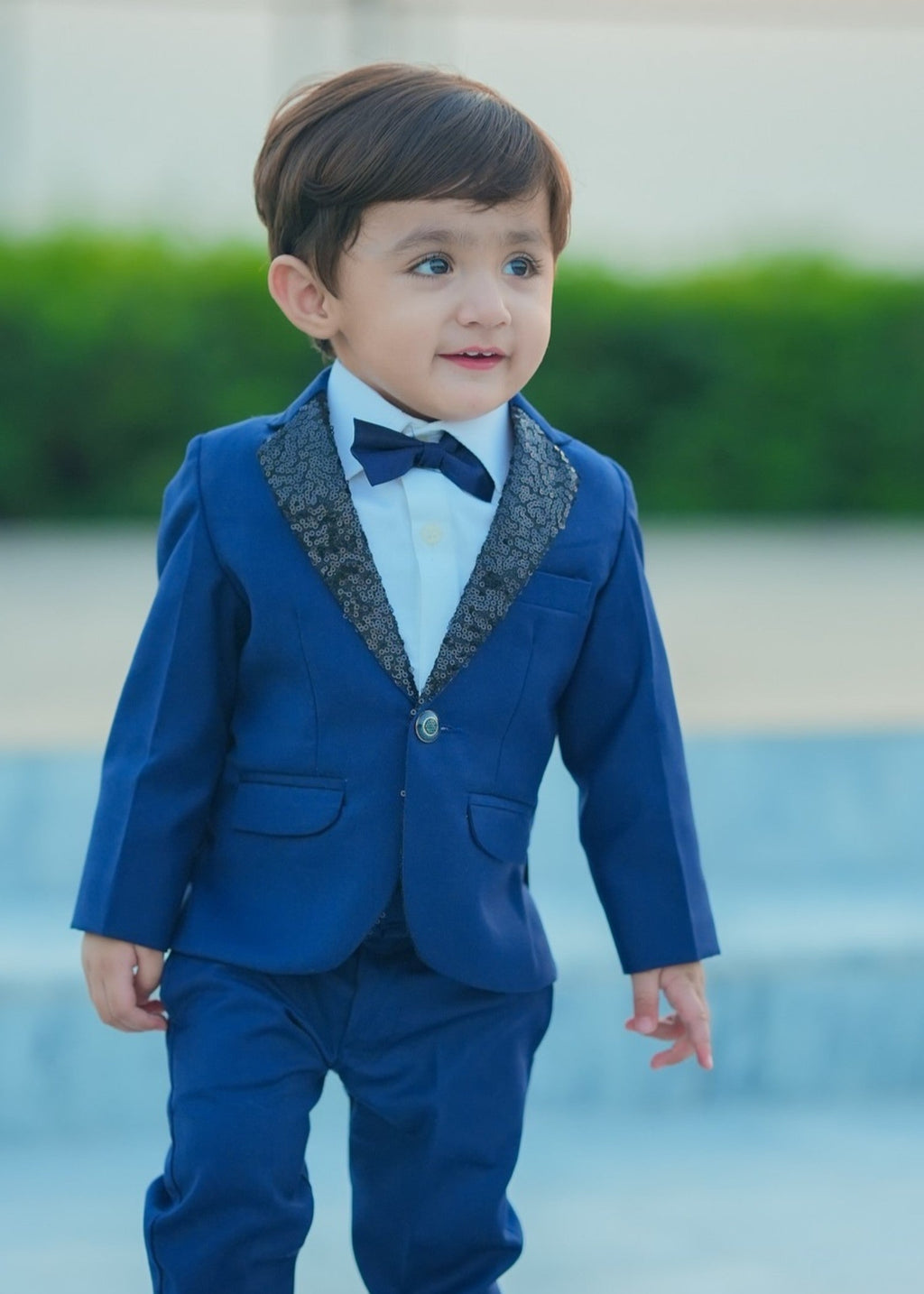 4pcs Sequence Blue suit (Coat+Pant+Shirt+Bow) - SCP 008