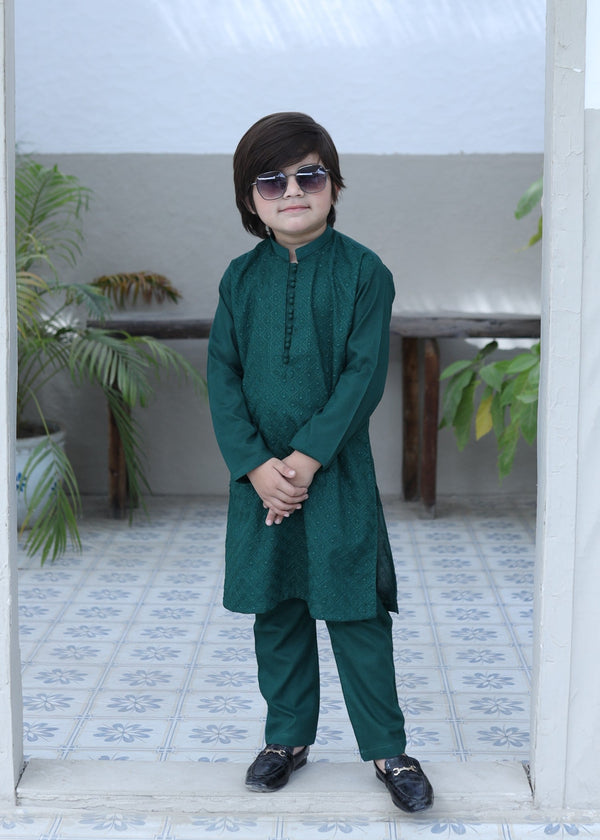 Dark Green Kurta Trouser - KE 033
