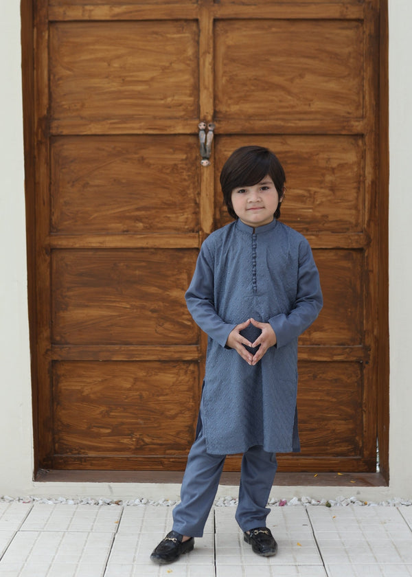 Cool Grey chicken Kurta Trouser - KE 036