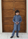 Cool Grey chicken Kurta Trouser - KE 036