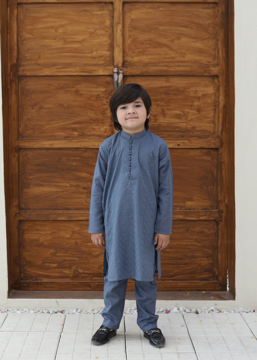 Cool Grey chicken Kurta Trouser - KE 036