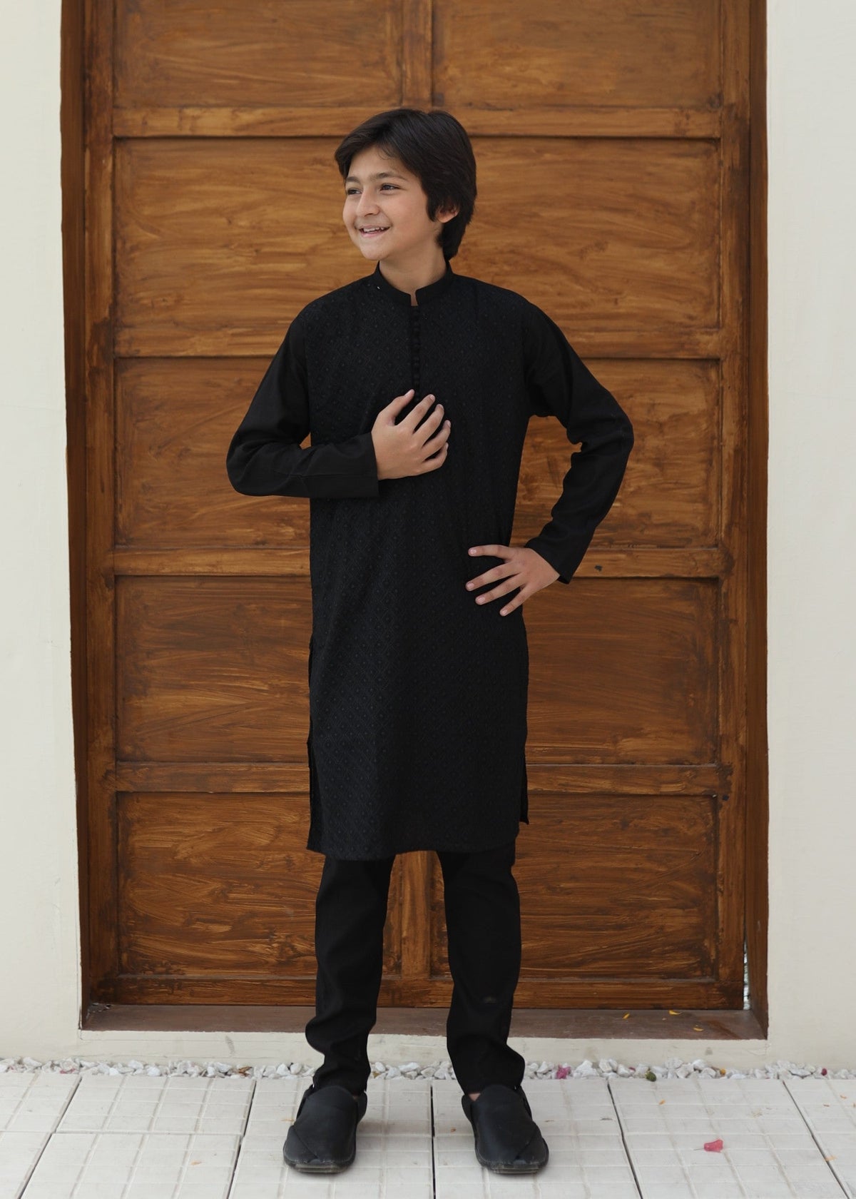 Raven Black chicken Kurta Trouser - KE 037 Main image