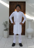 Porcelain White chicken Kurta Trouser - KE 039