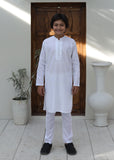 Porcelain White chicken Kurta Trouser - KE 039