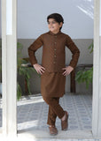 Earth Brown Waistcoat Suit-AHW-029