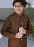 Earth Brown Waistcoat Suit-AHW-029
