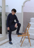 Navy Blue Waistcoat Suit AHW 038
