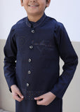 Navy Blue Waistcoat Suit AHW 038