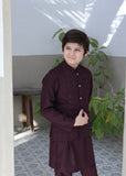 Purple Waistcoat Suit-AHW-033