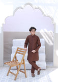 Chestnut Brown Waistcoat Suit-AHW-032