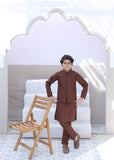 Chestnut Brown Waistcoat Suit-AHW-032