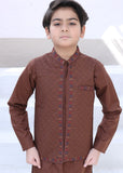Chestnut Brown Waistcoat Suit-AHW-032