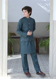 Teal Green Waistcoat Suit-AHW-026