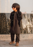 Black Velvet Waistcoat Suit EW55