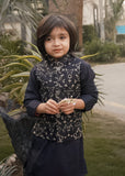 Leaf Black Embroidered Only Waistcoat - V26