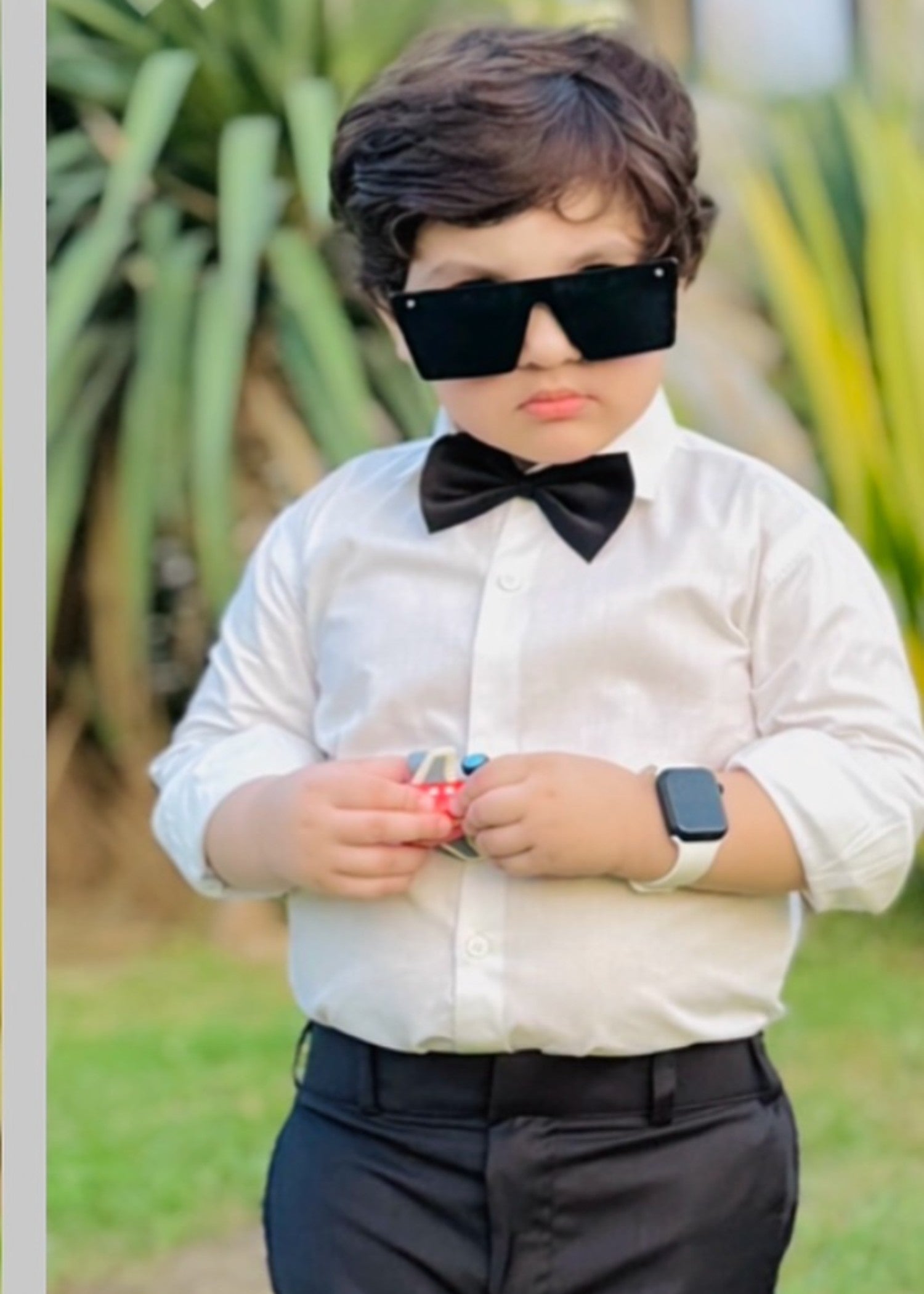 3Pieces Black Set (Shirt + Pant + Bow) Secondary image