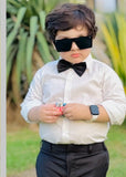 3Pieces Black Set (Shirt + Pant + Bow)