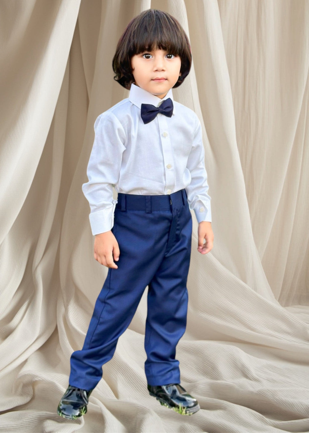 3Pieces Blue Set (Shirt+Pant+Bow) SPB 002
