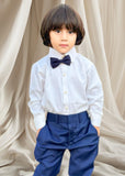 3Pieces Blue Set (Shirt+Pant+Bow) SPB 002