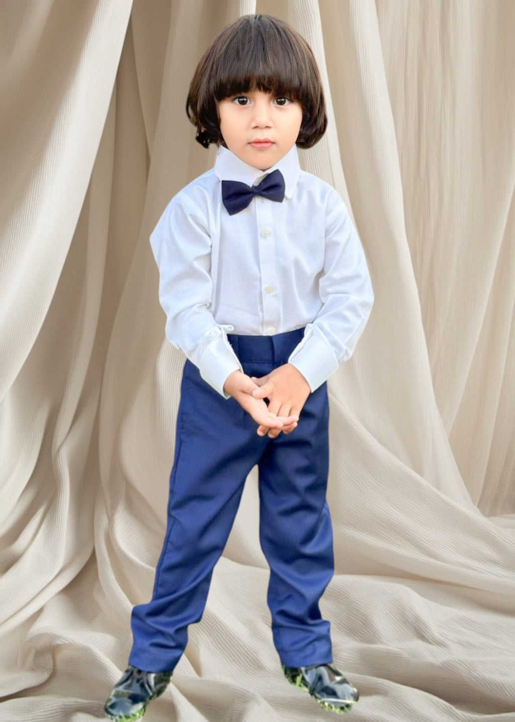 3Pieces Blue Set (Shirt+Pant+Bow) SPB 002