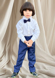 3Pieces Blue Set (Shirt+Pant+Bow) SPB 002