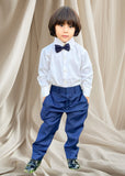 3Pieces Blue Set (Shirt+Pant+Bow) SPB 002