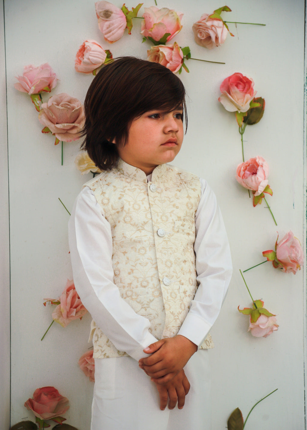 Off White Waistcoat Suit EW 63