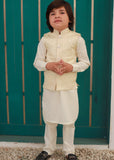 Cream White Waistcoat Suit EW 67