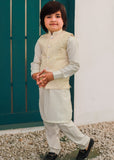 Cream White Waistcoat Suit EW 67