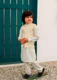 Cream White Waistcoat Suit EW 67