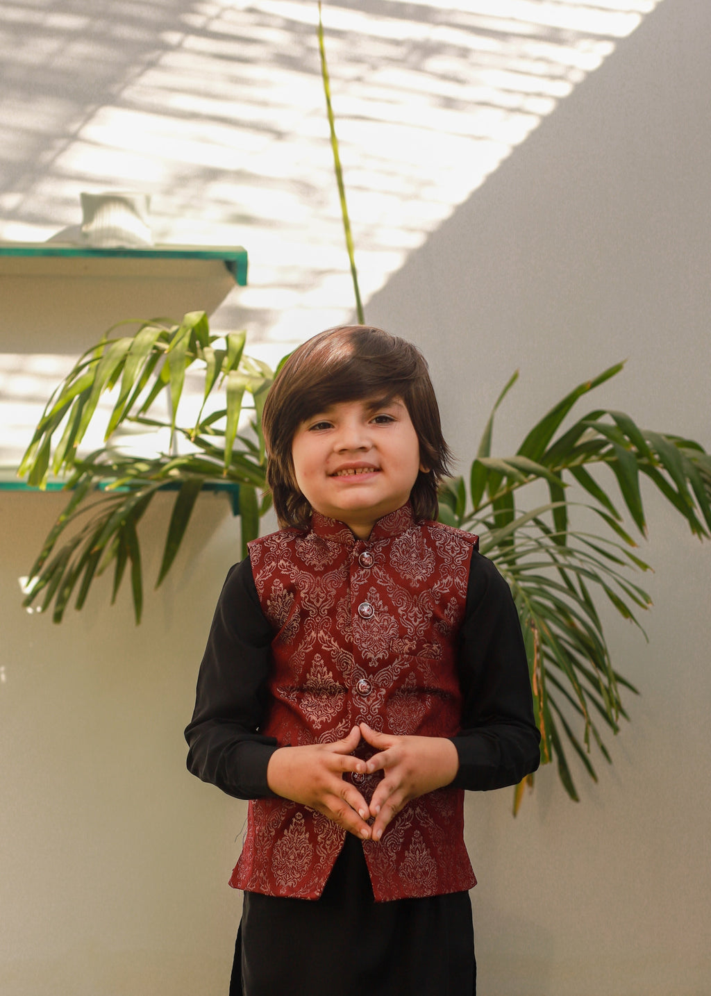 Maroon Waistcoat Suit EW 69