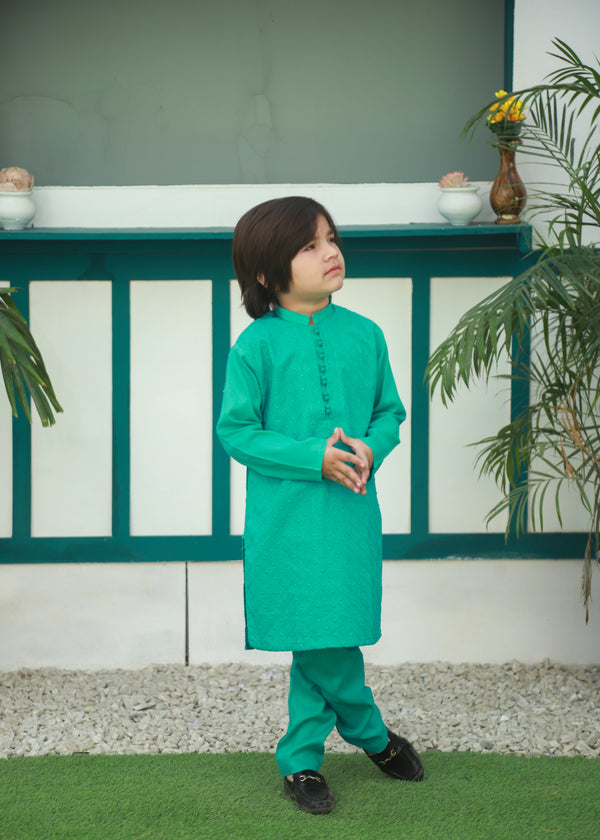 Aquamarine Blue Kurta Trouser - KE 041