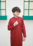 Crimson Red Kurta Trouser - KE 054