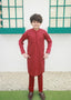 Crimson Red Kurta Trouser - KE 054