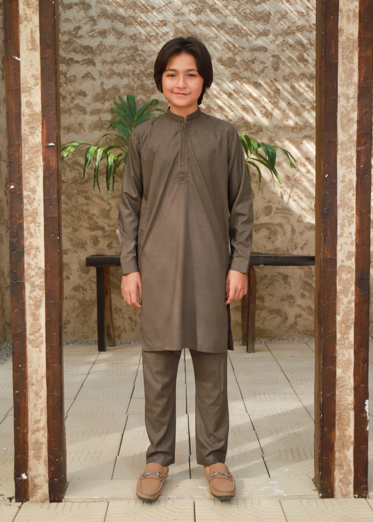 Tan Brown Kurta Trouser KT 132