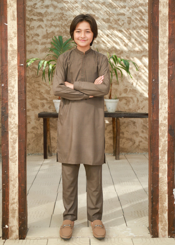 Tan Brown Kurta Trouser KT 132