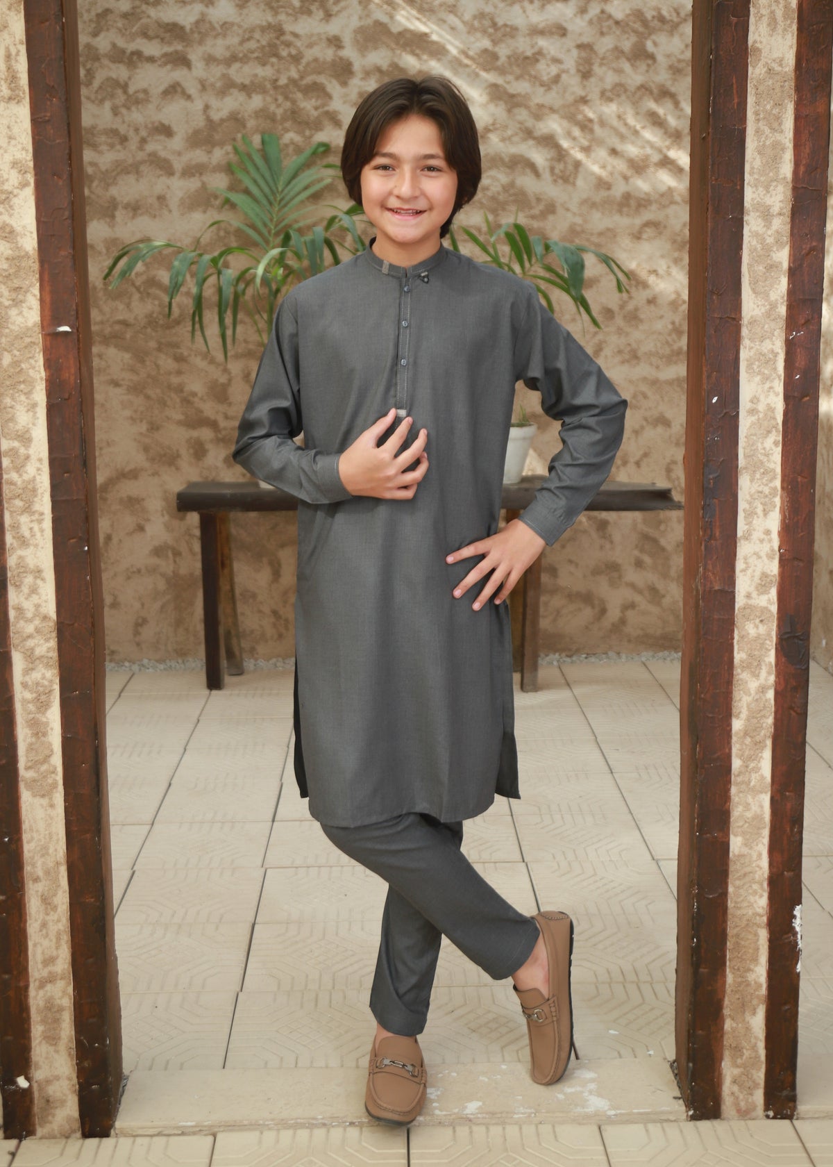 Slate Grey Kurta Trouser KT 133