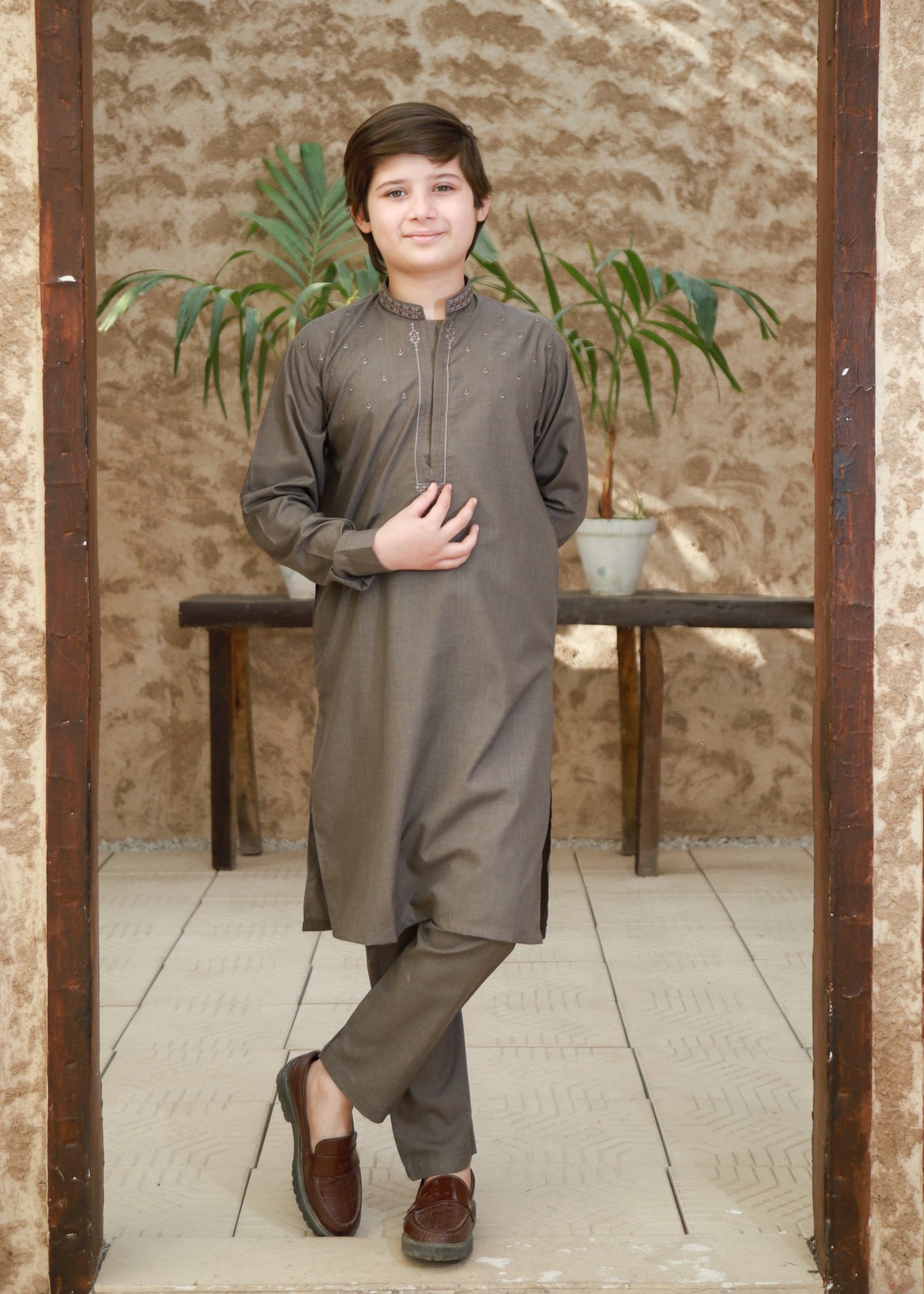 Almond Brown Kurta Trouser KT 135 Main image