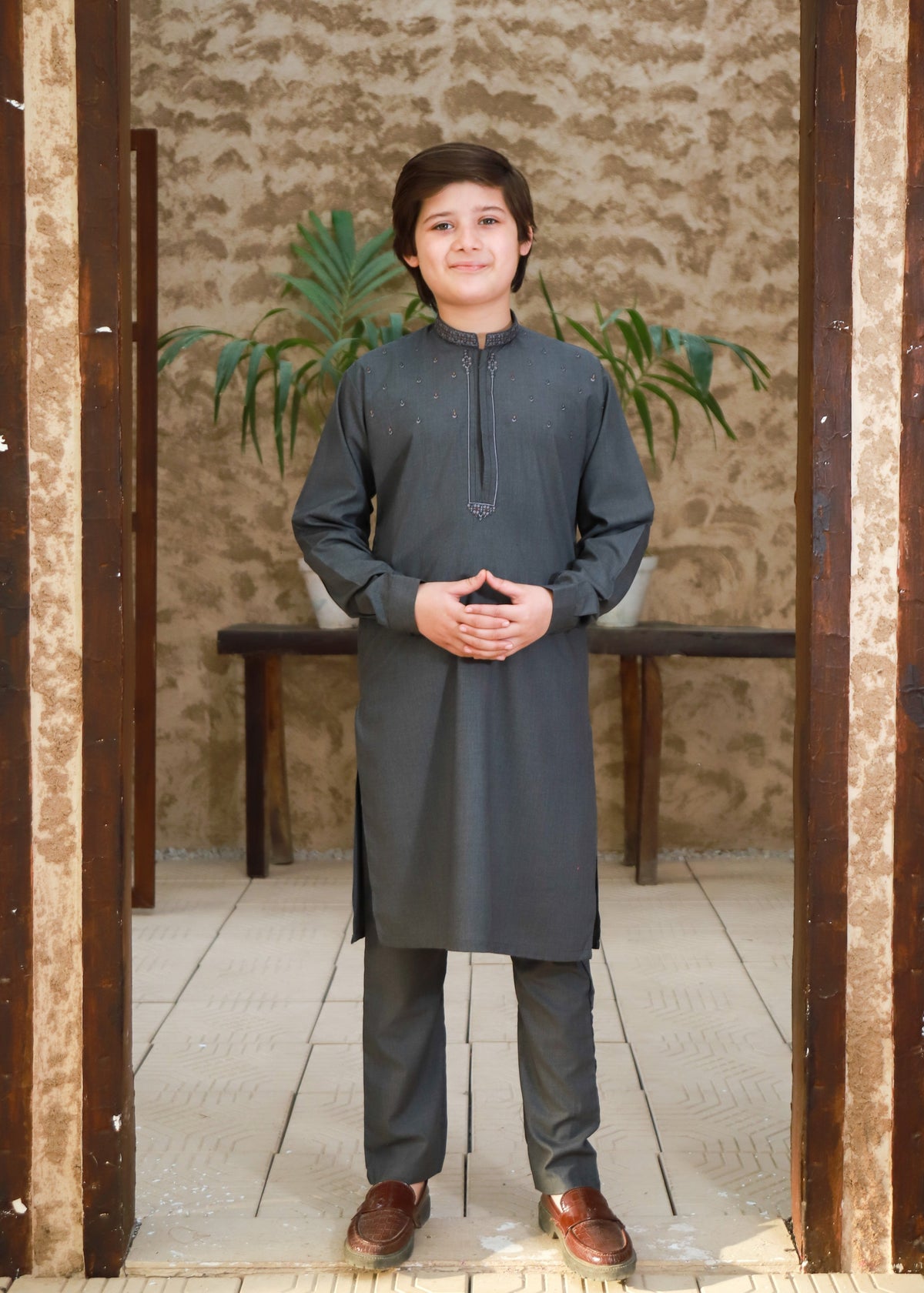 Dim Grey Kurta Trouser KT 147