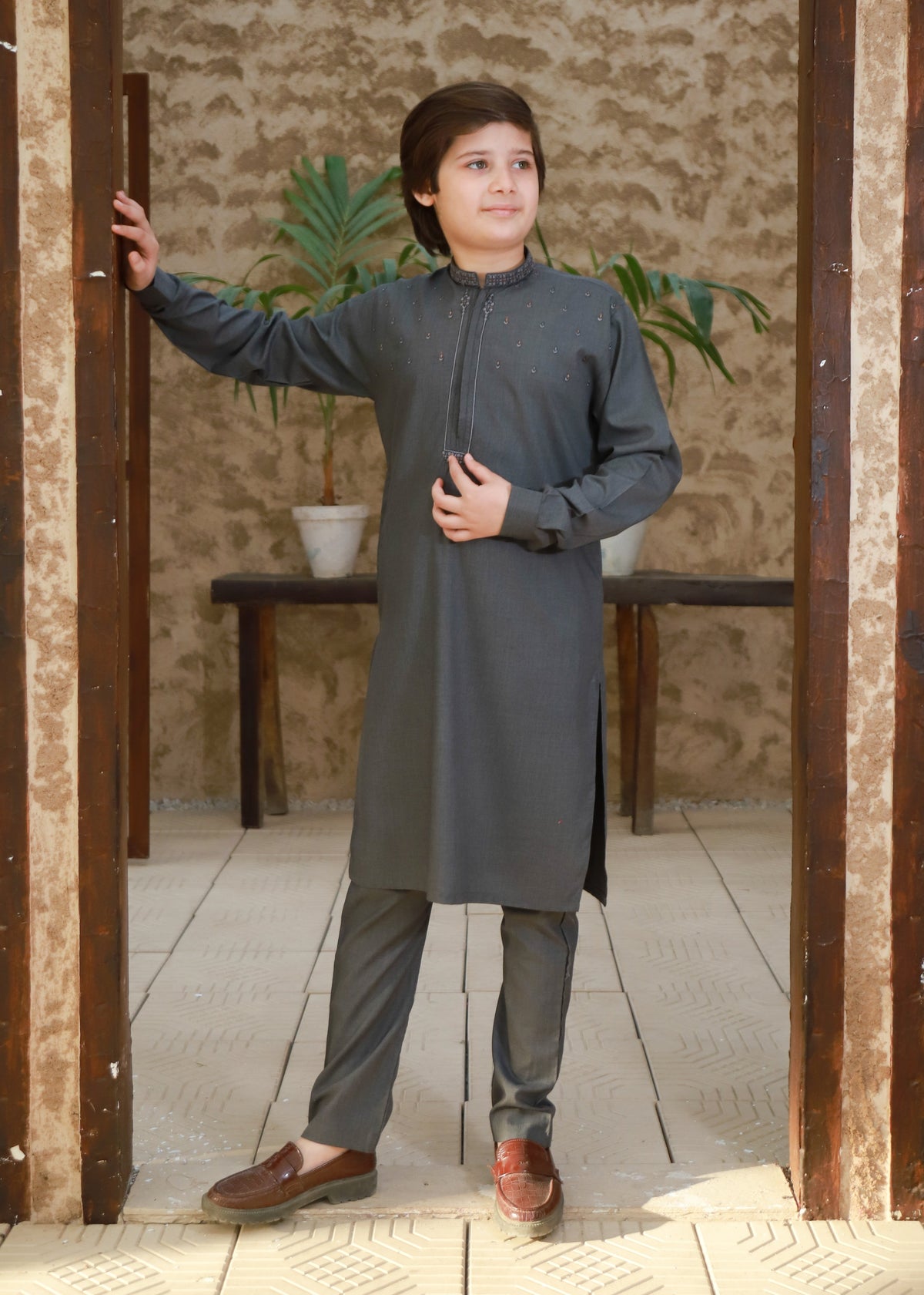 Dim Grey Kurta Trouser KT 147 Main image